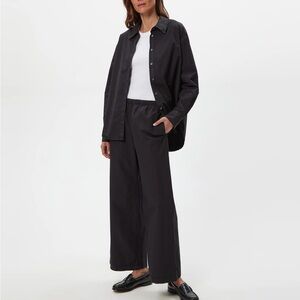 Michael Stars Black Carson shirt & Taylor wide leg pants new nvr worn sz med set